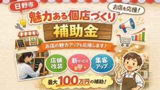 店舗の魅力アップに使える補助金が出ています~令和8年度 日野市魅力ある個店創り支援事業補助金~